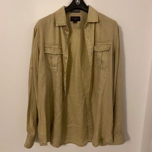 Black Brown Khaki Button Down